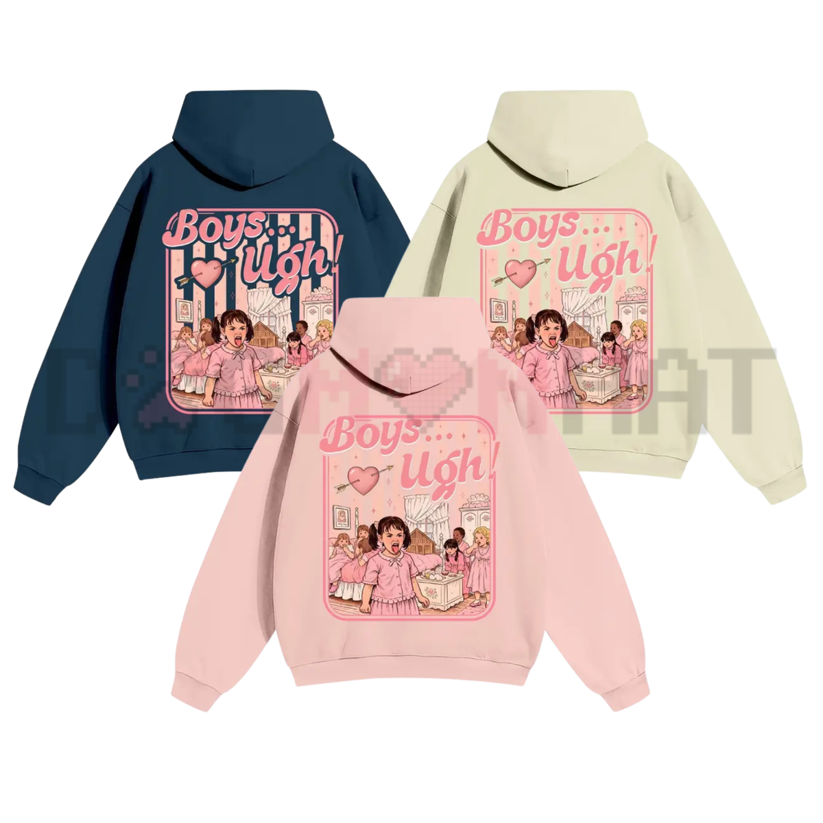 Unisex “Boys...Ugh!” Funny Valentine Hoodie